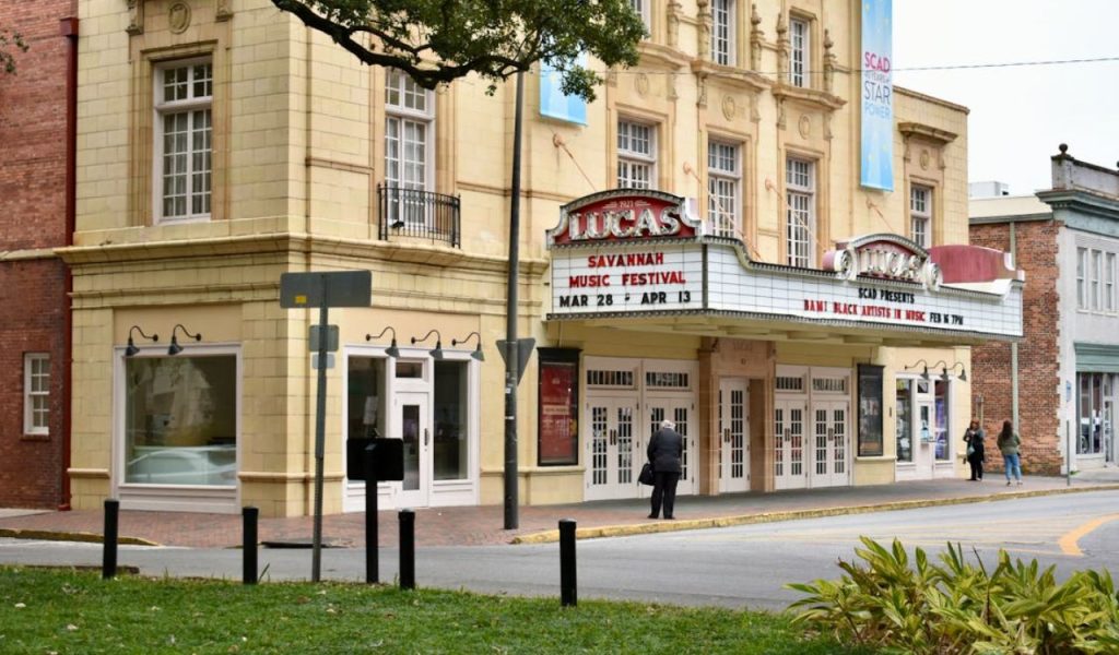 Lucas Theatre marquee in Savannah.