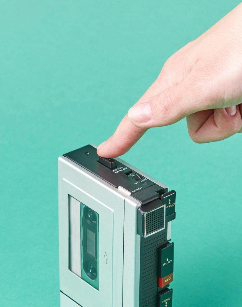 Waiting by the radio to record songs from MTV