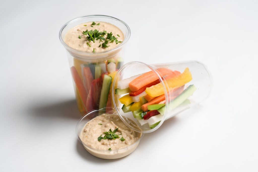 Hummus Veggie Cups