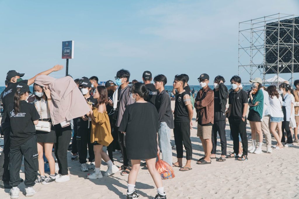 Professional line standing as a pastime