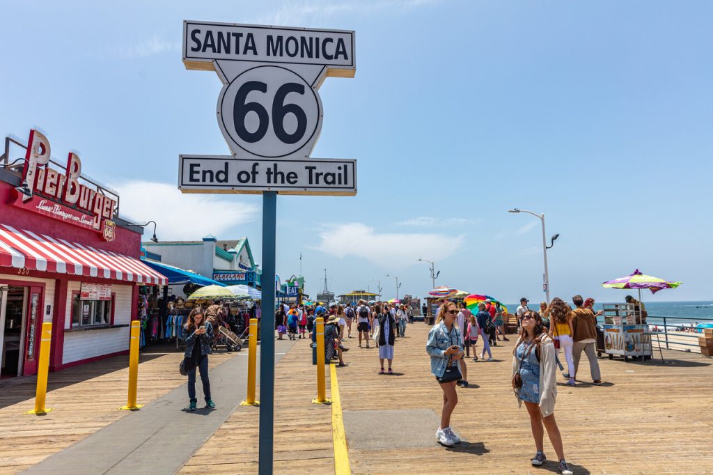Santa Monica Pier and Ocean Front Walk, California