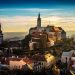 mikulov, city, castle, old town, old buildings, tower, steeple, nature, buildings, historic, historical, monument, landmark, tourist attraction, urban, sunset, sunrise, scenic, czech republic